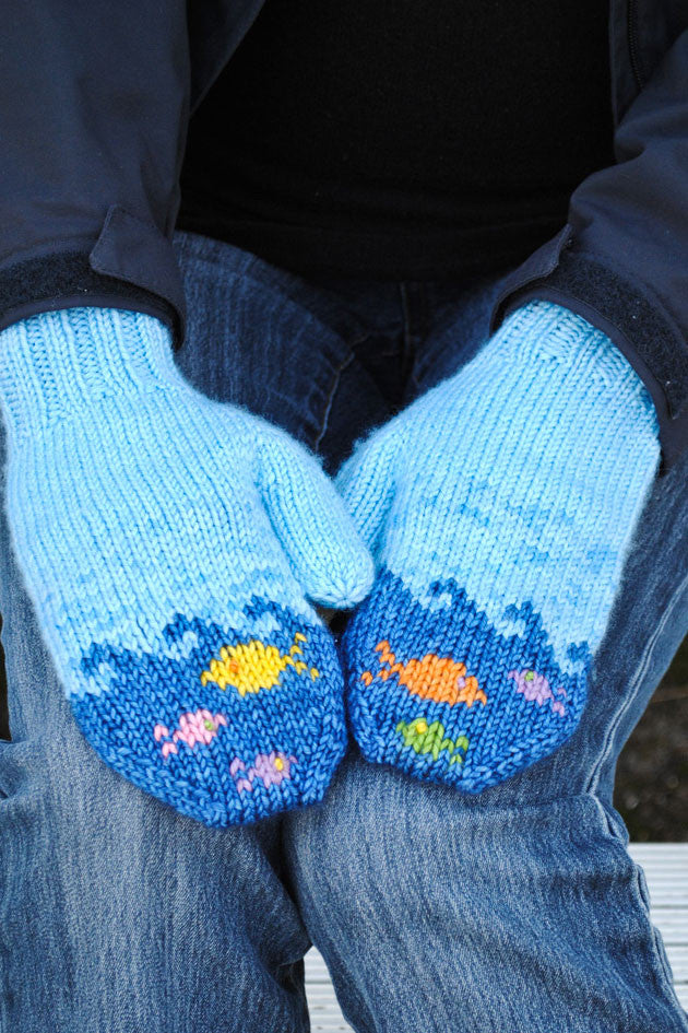 Fish in the Sea Mitten Knitting Kit